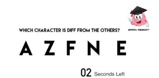 查找5个字母中不同的一个字母 | 大脑训练