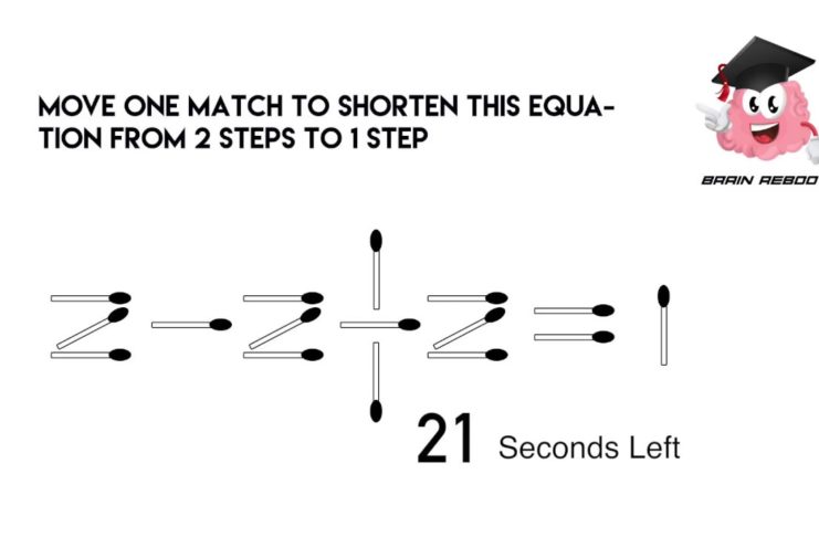 如何移动等式中的两根火柴保持等式依旧成立?