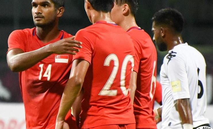 新加坡足球队2比0战胜斐济队!4分钟比赛精华视频! singapore vs fiji