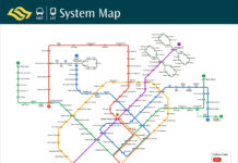 2020最新新加坡地铁线路图超高清图,地铁站中英文对照