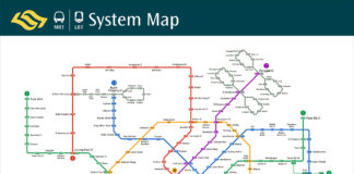 2020最新新加坡地铁线路图超高清图,地铁站中英文对照
