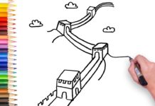 简笔画中国长城-简笔画教程