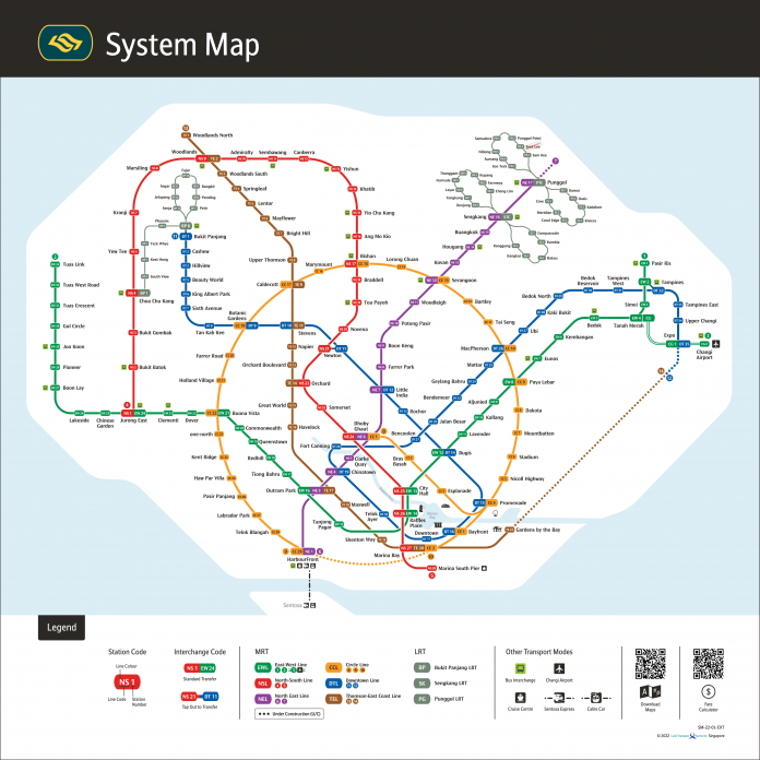 高清2023新加坡地铁线路图